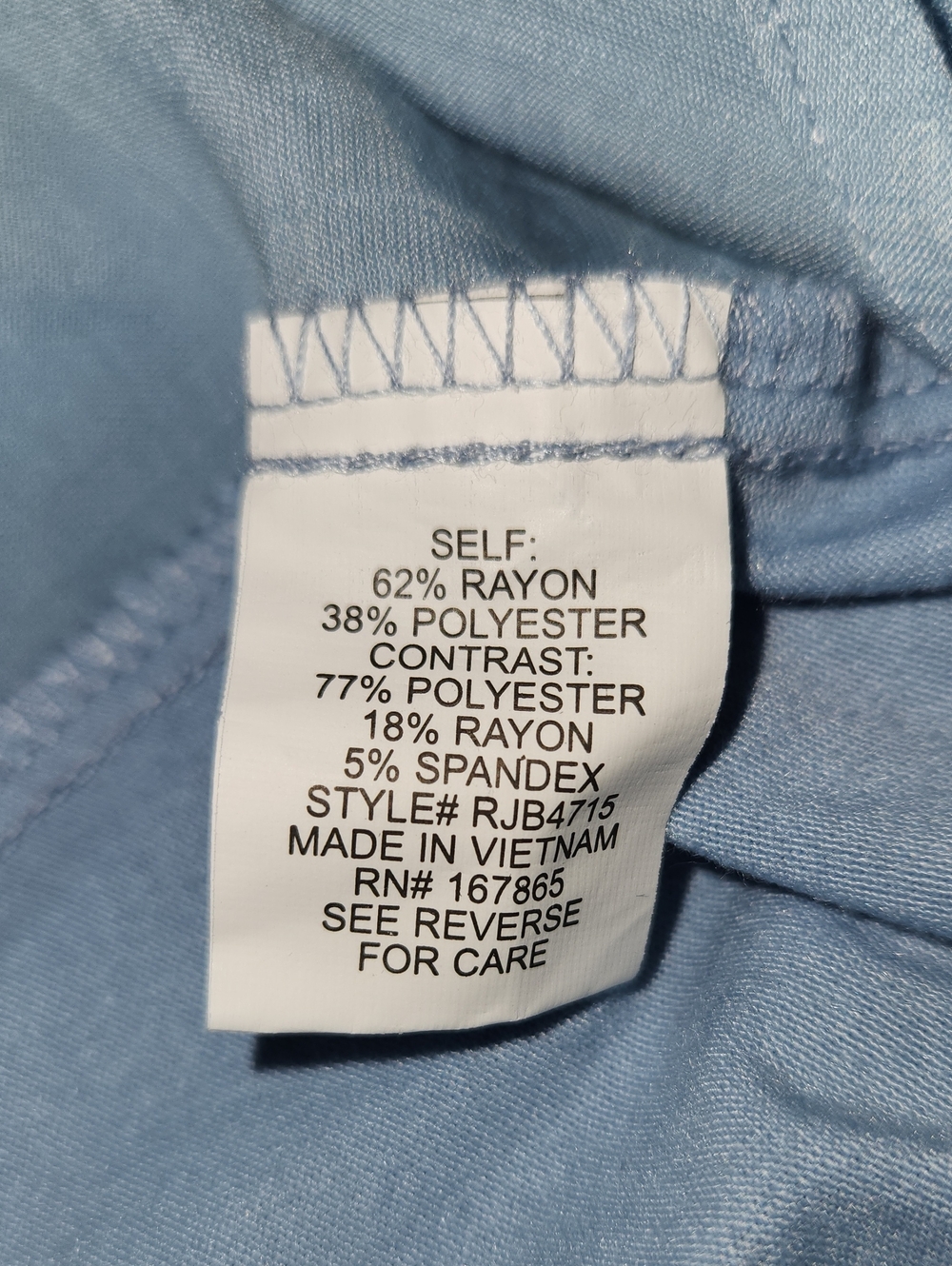 Notations Women's Pale Blue Short-Sleeve Button Shirt 2X - Picture 6 of 7